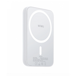 Внешний аккумулятор WiWU Snap Cube Magnetic Wireless Charger Power Bank 5000mAh White - изображение