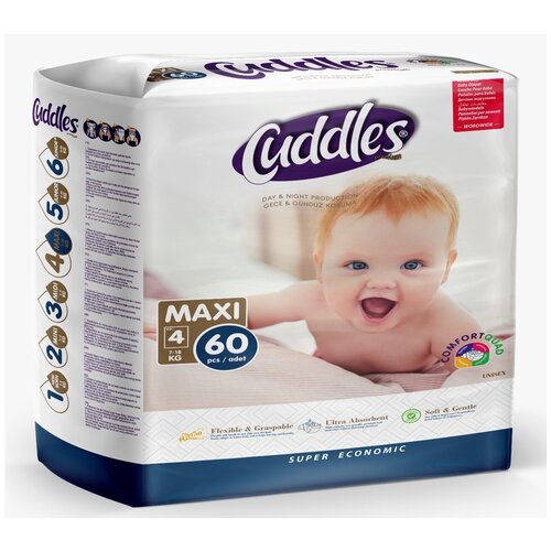 CUDDLES Premium Детские Подгузники MАXI (7-18 kg) №4