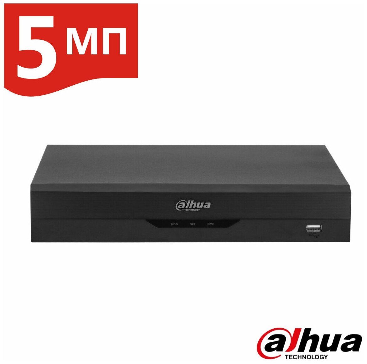 DAHUA DH-XVR5104HS-I3 4-канальный HDCVI-видеорегистратор с FR, видеоаналитика, до 6 IP каналов до 6Мп, 1 SATA III до 6Т