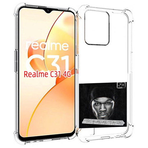 Чехол MyPads 50 Cent - The Kanan Tape для OPPO Realme C31 задняя-панель-накладка-бампер