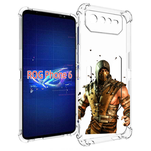 Чехол MyPads Mortal Kombat scorpion для Asus ROG Phone 6 задняя-панель-накладка-бампер