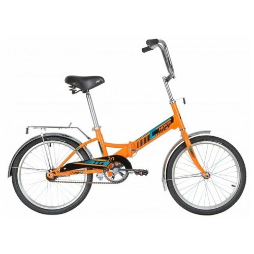 фото Велосипед novatrack 20" складной, tg20, оранжевый, тормоз ножной, двойной обод, багажник / велосипед складной