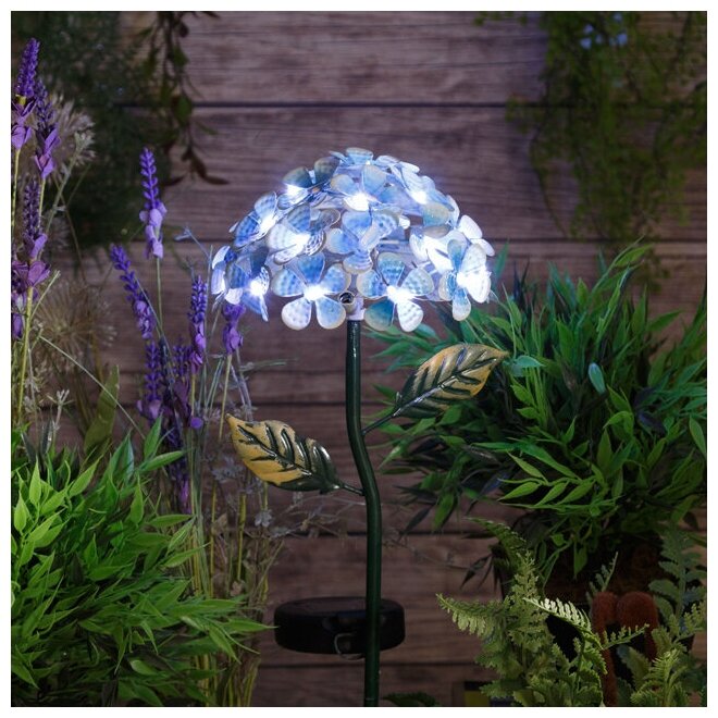 Kaemingk Садовый солнечный светильник Solar Flower Blue 54*16 см, IP44 895686