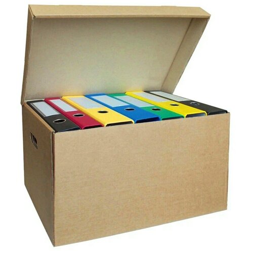 5 шт. Архивный короб А4 Decoromir 330х230х230 мм, Т-24 бурый