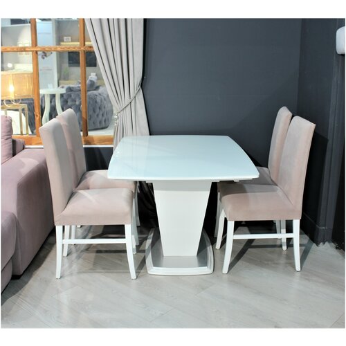 Стол обеденный / стол раздвижной / комплект для кухни / стол + 4 стула