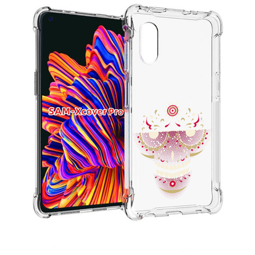 Чехол MyPads карнавальный скелет абстракция для Samsung Galaxy Xcover Pro 1 задняя-панель-накладка-бампер