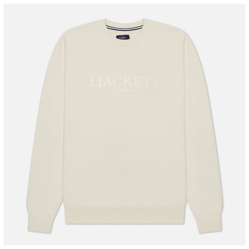 фото Мужская толстовка hackett london logo crew neck белый , размер l