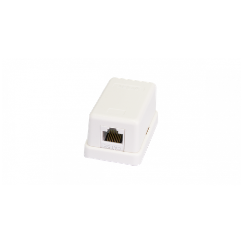 NETLAN Настенная розетка NETLAN, 1 порт, Кат.5e (Класс D), 100МГц, RJ45/8P8C, 110, T568A/B, неэкранированная, белая, уп-ка 10шт.