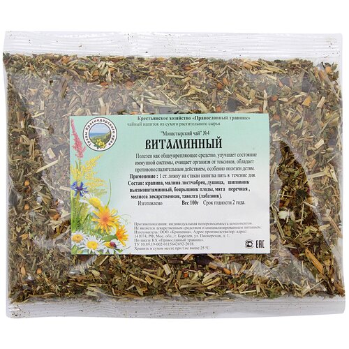 Монастырский чай травяной сбор №4 Витаминный 100 гр. КХ Православный травник