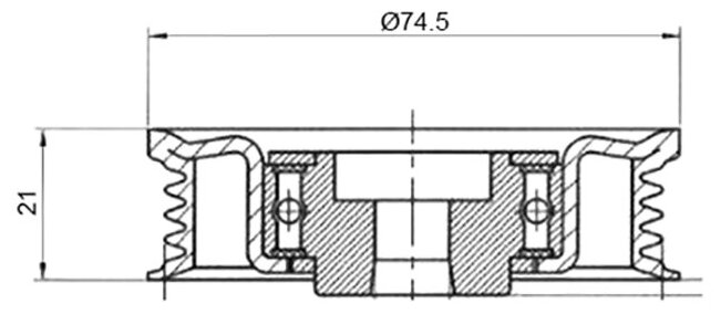 Натяжной ролик приводного ремня GALANT 2,5 96-04 L200 3,0 96-06 PAJERO II 3,0-3,5 90-00 P