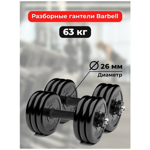 фото Гантели 31,5 кг - 2шт mb barbell разборные barfits