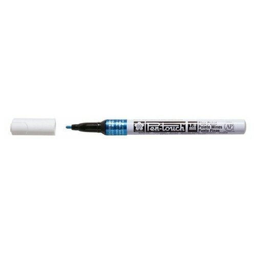 Маркер Sakura Pen-Touch тонкий стержень 1.0мм голубой комплект 6 штук маркер лаковый sakura pen touch 1 мм синий xpmka 36
