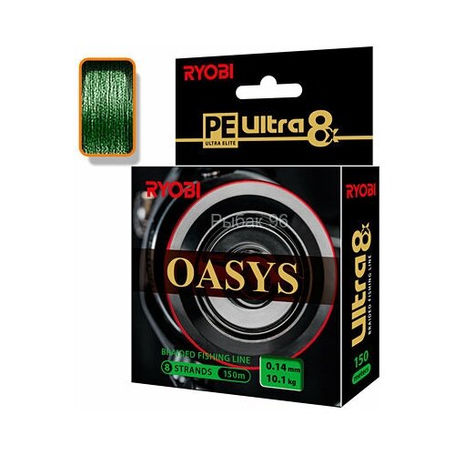 леска шнур ryobi oasis dark green 0 12mm 150m Леска-шнур Ryobi Oasis Dark Green 0,16mm 150m