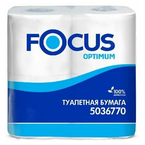 Бумага туалетная 2 слоя 56 рулонов по 21,6 м Focus Optimum (5036770)