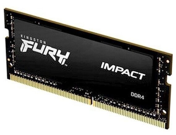 Оперативная память Kingston SO-DIMM DDR4 16Gb 2666MHz pc-21300 FURY Impact Black (KF426S16IB/16)