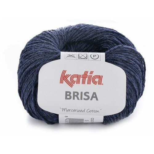 Пряжа Brisa Katia (Бриса), цвет 05 темно-синий, 50гр/125м, 60% хлопок, 40% вискоза, 1 моток