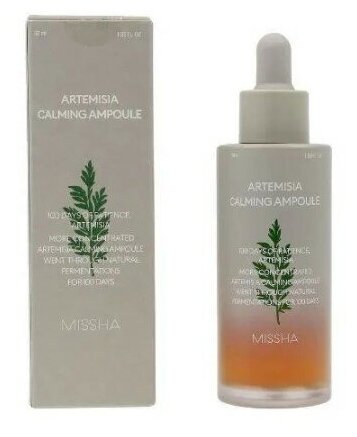 Missha Artemisia Calming Ampoule Успокаивающая ампульная сыворотка с ферментированным экстрактом полыни, 50 мл.