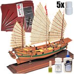 Pirate Junk, подарочная модель парусного корабля Amati (Италия), М. 1:100, + основание + держатели + инструменты + краски, лак и клей - изображение