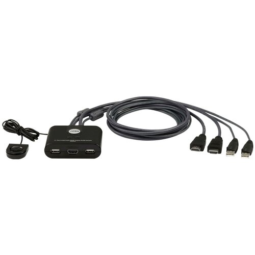 KVM переключатель ATEN CS22HF / CS22HF-AT, 2-портовый USB, HDMI кабельный KVM переключа. ATEN CS22HF-AT