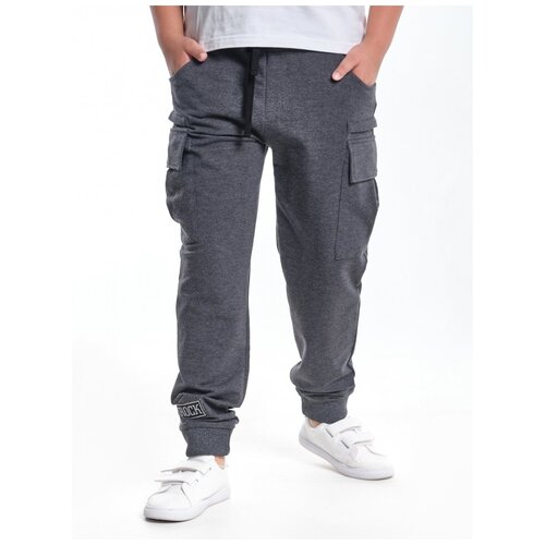 фото Брюки / джоггеры mini maxi, модель 4084, цвет черный/меланж, размер 140