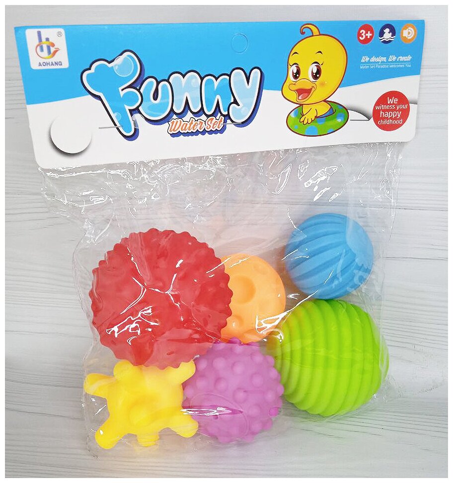 Развивающая игрушка Bath Fun Тактилики 3+ 6шт.