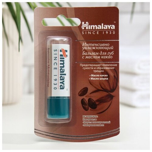 Бальзам для губ интенсивно увлажняющий Himalaya Herbals с маслом какао, 4.5 г бальзам для губ himalaya с маслом какао 4 5 гр х 3 шт