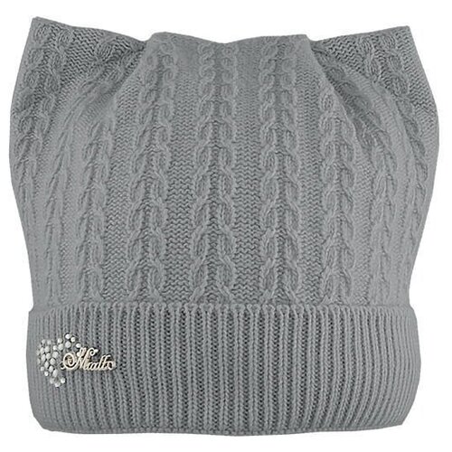 фото Шапка для девочки колосок, цвет светло-серый, размер 54-56 mialt