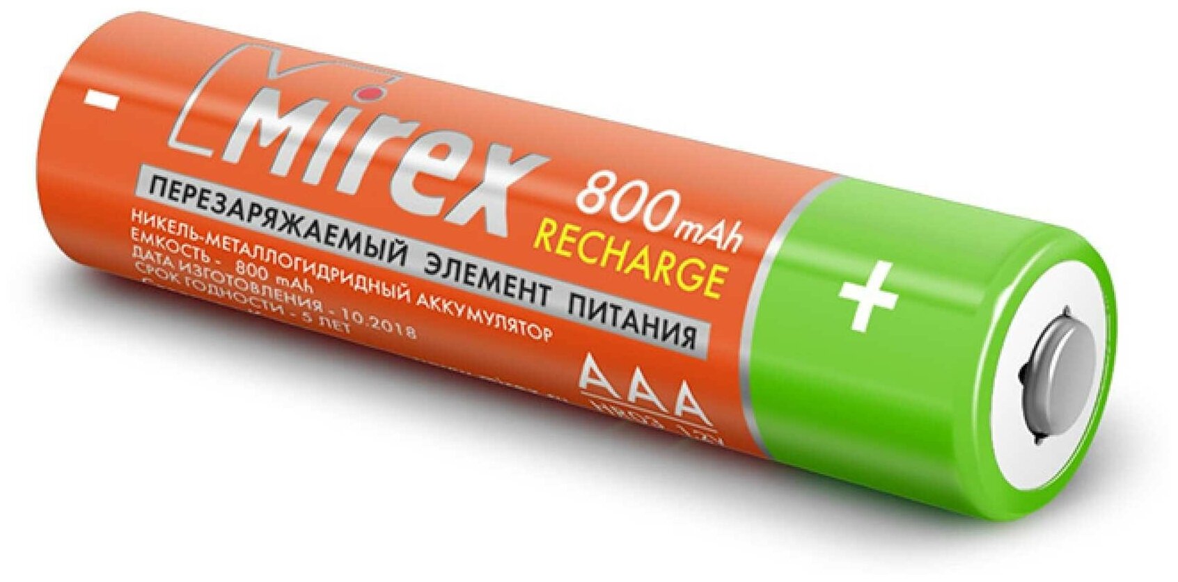 Аккумулятор ААА Mirex HR03 800мА/ч Ni-Mh в блистере 4шт.