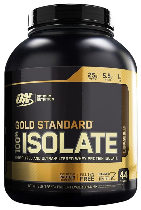 Протеин Optimum Nutrition 100% Isolate Gold Standard, 1360 гр., шоколад