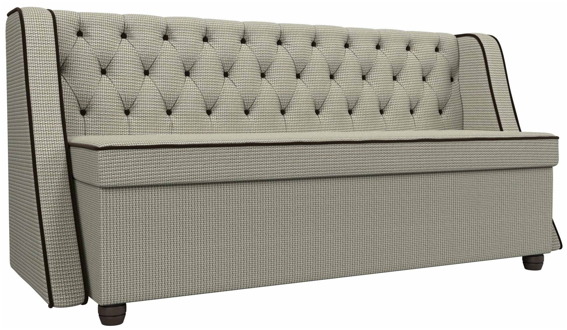 Кухонный прямой диван Лофт, Рогожка, Микровельвет, Модель 104565