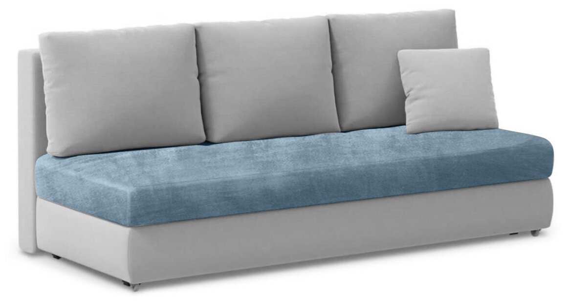 Чехол на сиденье для дивана евро-книжки Бруклин серо-голубой