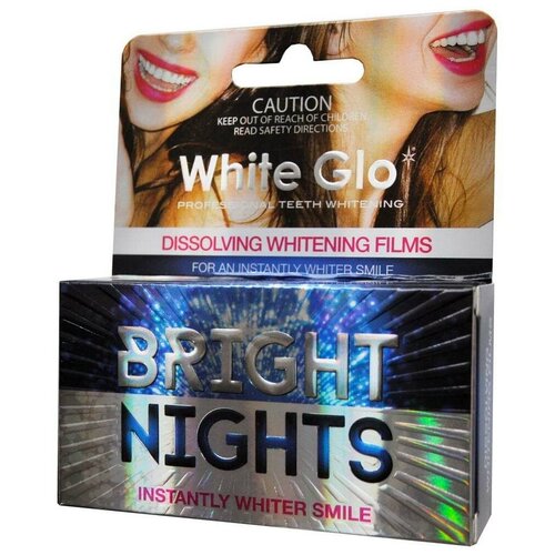 Полоски отбеливающие White Glo Bright Nights №6 ОП-НТМ