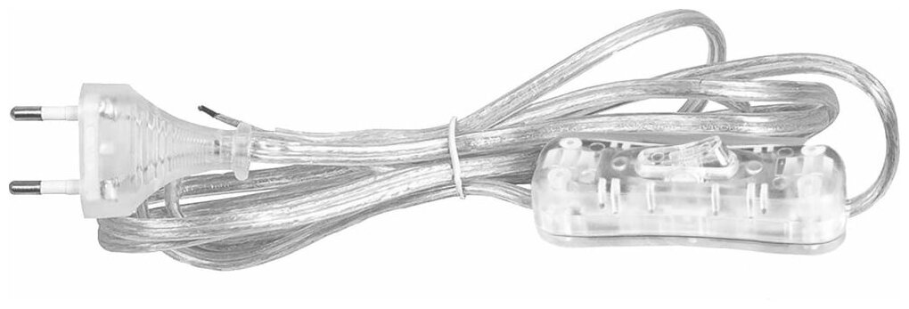 фото Провод с евроштекером и выключателем белый 2м. H 03 VV-F 2х0,5 мм2 duwi 28571 7