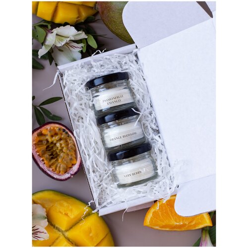 Подарочный набор из 3х ароматических свечей 