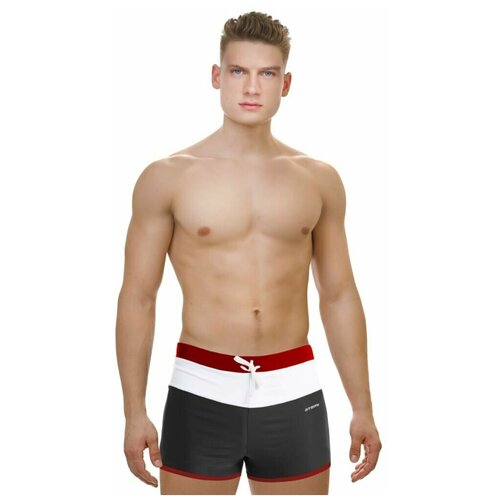 фото Плавки atemi, размер 42, красный, серый