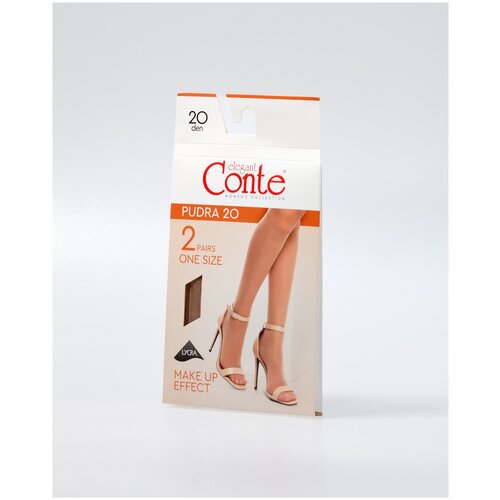 Женские гольфы Conte Elegant, фантазийные, капроновые, размер 23-25, черный