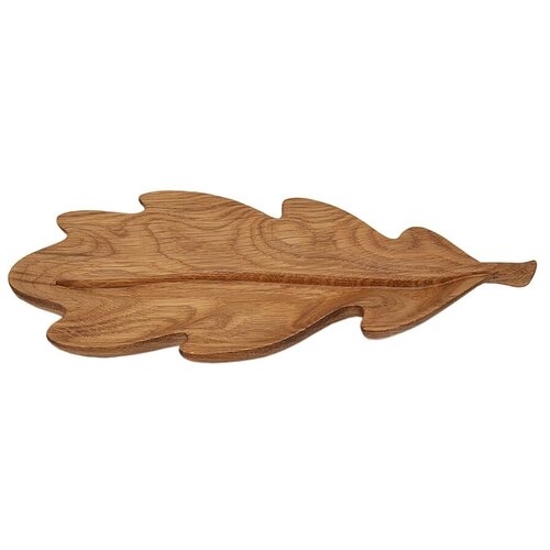 Деревянная тарелка Дубовый лист 31,1 х 16 см