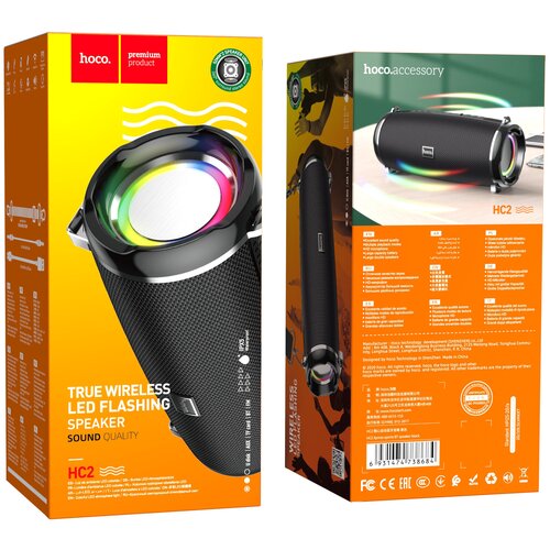 Hoco Портативная колонка Hoco HC2 10 Вт 2400 мАч BT50 microSD USB AUX FM-радио чёрная 341900₽