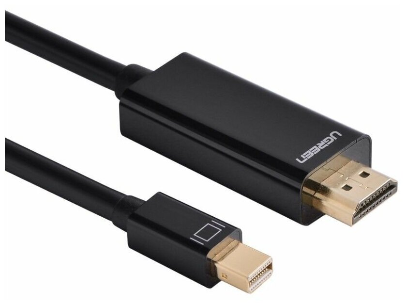 Кабель Ugreen MD101 (10455) 4K MiniDisplayPort - HDMI (3 метра) чёрный