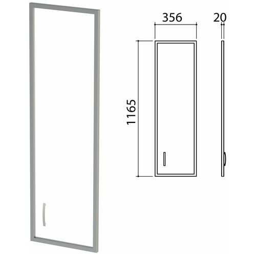 Дверь стекло в алюминиевой рамке 