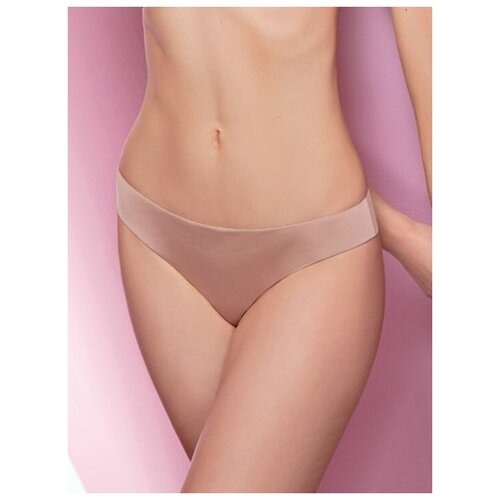 фото Бесшовные трусики-стринги со стразами на задней части 6 размер, кофейный leilieve