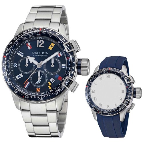 Наручные часы NAUTICA Наручные часы Nautica Pacific Beach Chrono, синий, серебряный