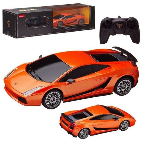Машина на радиоуправлении Lamborghini, масштаб 1:24. цвет оранжевый, rastar