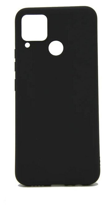 Чехол силиконовый матовый для Realme C15, черный