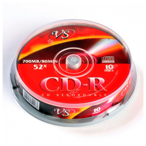 Диск VS CD-R 80 52x CB/10 Ink Print диск vs cd r 80 52x cb 50