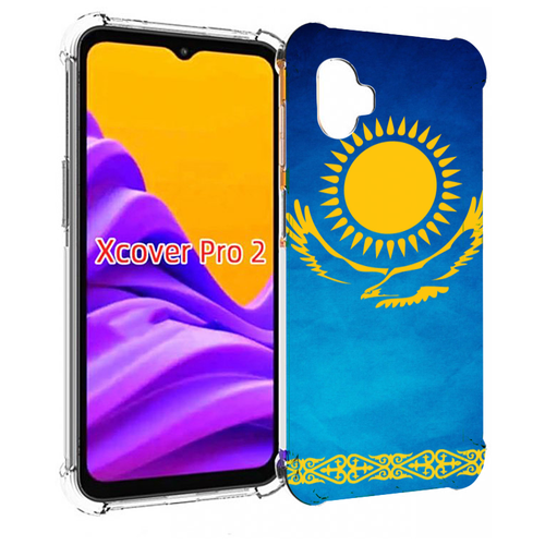 Чехол MyPads герб и флаг казахстана для Samsung Galaxy Xcover Pro 2 задняя-панель-накладка-бампер