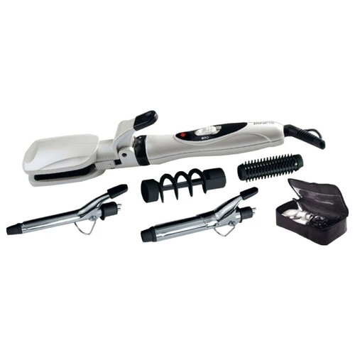 Щипцы дзавив POLARIS PHS 2058KTi 25 Вт керамич пластины с турмалином 3 насадки гофре и выпрямл локоны крупн локоны спиральн 229000₽