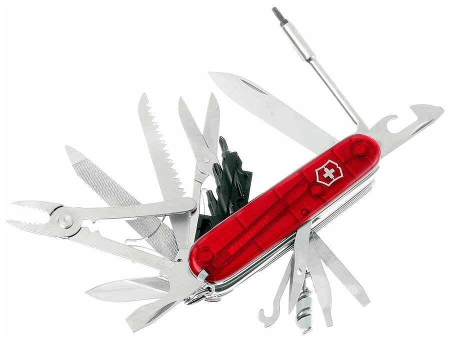 Нож перочинный Victorinox CyberTool L (1.7775.T) 91мм 39функций красный полупрозначный карт.коробка - фото №7