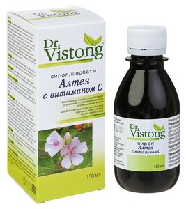 Dr. Vistong Сироп Алтея с витамином С (с сахаром), готовое к употреблению, 150 мл, 224 г
