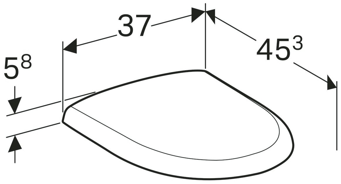 Крышка-сиденье для унитаза GEBERIT Renova 573025000 дюропласт с .